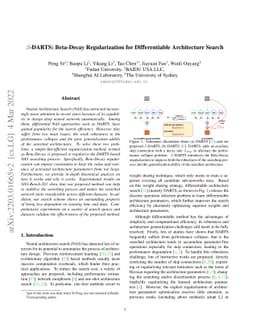 $β$-DARTS: Beta-Decay Regularization for Differentiable Architecture
  Search