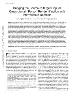 Bridging the Source-to-target Gap for Cross-domain Person
  Re-Identification with Intermediate Domains