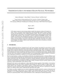 Thermodynamics-informed graph neural networks