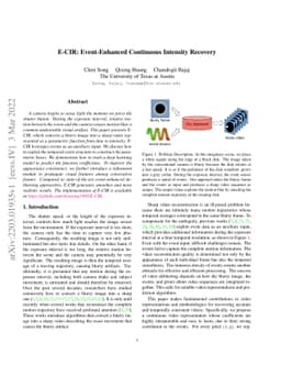 E-CIR: Event-Enhanced Continuous Intensity Recovery
