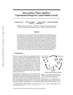 Interventions, Where and How? Experimental Design for Causal Models at
  Scale