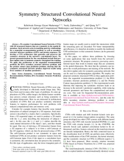Symmetry Structured Convolutional Neural Networks