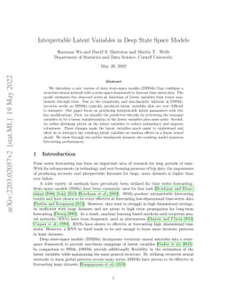 Interpretable Latent Variables in Deep State Space Models