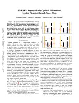 ST-RRT*: Asymptotically-Optimal Bidirectional Motion Planning through
  Space-Time