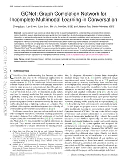 GCNet: Graph Completion Network for Incomplete Multimodal Learning in
  Conversation