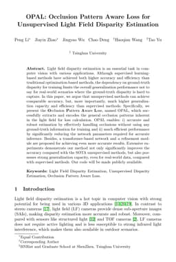 OPAL: Occlusion Pattern Aware Loss for Unsupervised Light Field
  Disparity Estimation
