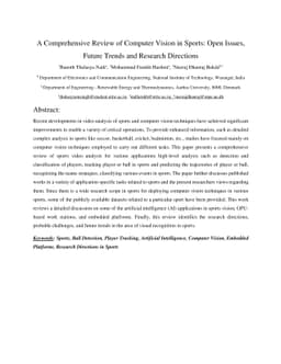 A Comprehensive Review of Computer Vision in Sports: Open Issues, Future
  Trends and Research Directions