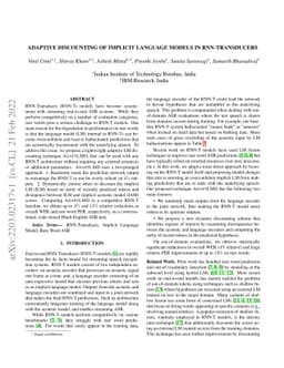 Adaptive Discounting of Implicit Language Models in RNN-Transducers