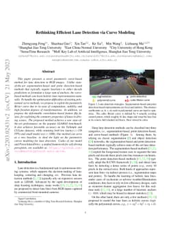 Rethinking Efficient Lane Detection via Curve Modeling