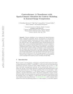 Contextformer: A Transformer with Spatio-Channel Attention for Context
  Modeling in Learned Image Compression