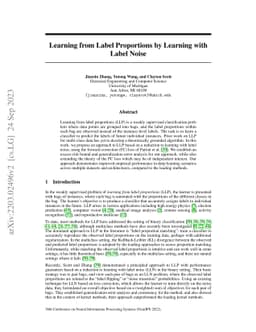 Learning from Label Proportions by Learning with Label Noise