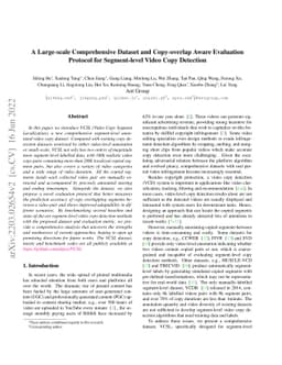 A Large-scale Comprehensive Dataset and Copy-overlap Aware Evaluation
  Protocol for Segment-level Video Copy Detection
