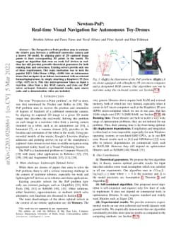 Newton-PnP: Real-time Visual Navigation for Autonomous Toy-Drones