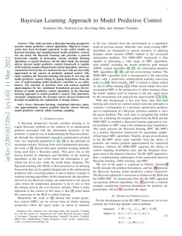 Bayesian Learning Approach to Model Predictive Control