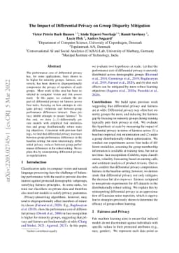 The Impact of Differential Privacy on Group Disparity Mitigation