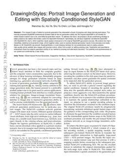 DrawingInStyles: Portrait Image Generation and Editing with Spatially
  Conditioned StyleGAN