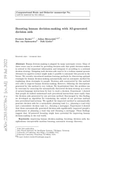 Boosting human decision-making with AI-generated decision aids