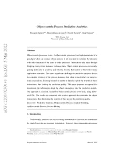 Object-centric Process Predictive Analytics