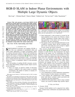 RGB-D SLAM in Indoor Planar Environments with Multiple Large Dynamic
  Objects