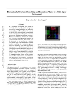 Hierarchically Structured Scheduling and Execution of Tasks in a
  Multi-Agent Environment