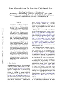 Recent Advances in Neural Text Generation: A Task-Agnostic Survey