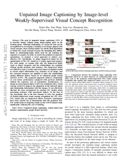 Unpaired Image Captioning by Image-level Weakly-Supervised Visual
  Concept Recognition