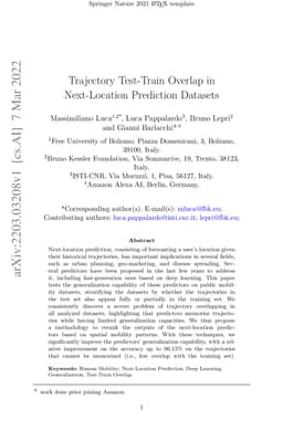 Trajectory Test-Train Overlap in Next-Location Prediction Datasets