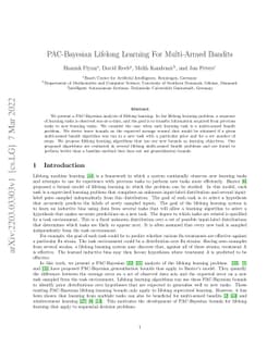 PAC-Bayesian Lifelong Learning For Multi-Armed Bandits
