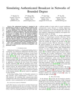 Simulating Authenticated Broadcast in Networks of Bounded Degree