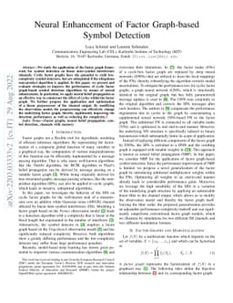 Neural Enhancement of Factor Graph-based Symbol Detection