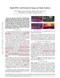 Depth-SIMS: Semi-Parametric Image and Depth Synthesis