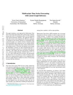 Multivariate Time Series Forecasting with Latent Graph Inference