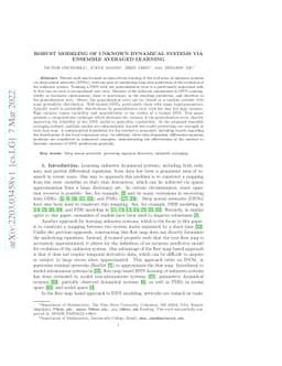 Robust Modeling of Unknown Dynamical Systems via Ensemble Averaged
  Learning