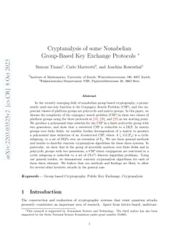 Cryptanalysis of some Nonabelian Group-Based Key Exchange Protocols