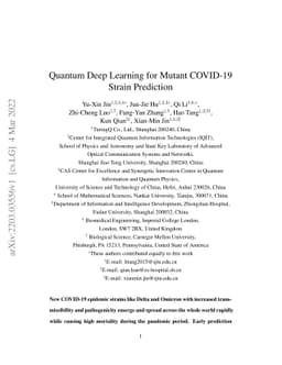 Quantum Deep Learning for Mutant COVID-19 Strain Prediction