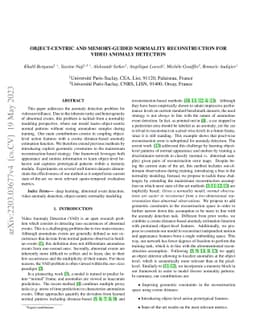 Object-centric and memory-guided normality reconstruction for video
  anomaly detection