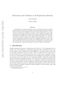 Robustness and Usefulness in AI Explanation Methods