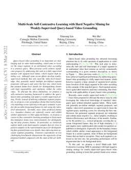Multi-Scale Self-Contrastive Learning with Hard Negative Mining for
  Weakly-Supervised Query-based Video Grounding