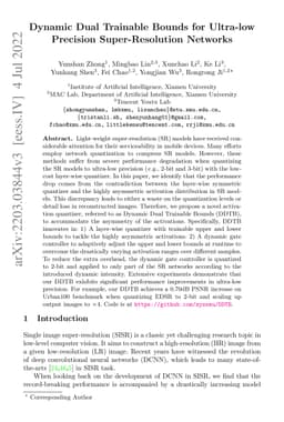 Dynamic Dual Trainable Bounds for Ultra-low Precision Super-Resolution
  Networks
