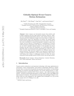 Globally-Optimal Event Camera Motion Estimation