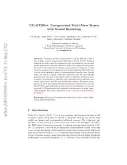 RC-MVSNet: Unsupervised Multi-View Stereo with Neural Rendering