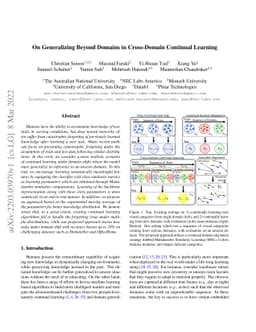 On Generalizing Beyond Domains in Cross-Domain Continual Learning