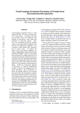 Visual-Language Navigation Pretraining via Prompt-based Environmental
  Self-exploration