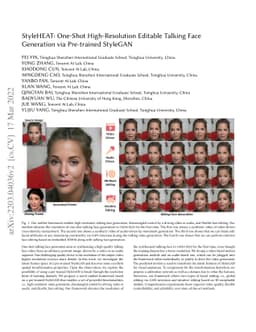 StyleHEAT: One-Shot High-Resolution Editable Talking Face Generation via
  Pre-trained StyleGAN