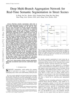 Deep Multi-Branch Aggregation Network for Real-Time Semantic
  Segmentation in Street Scenes