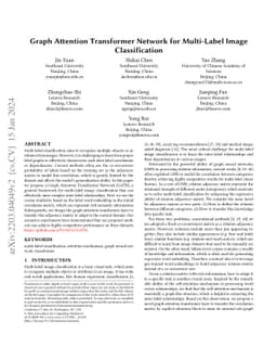 Graph Attention Transformer Network for Multi-Label Image Classification