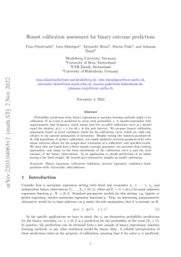 Honest calibration assessment for binary outcome predictions