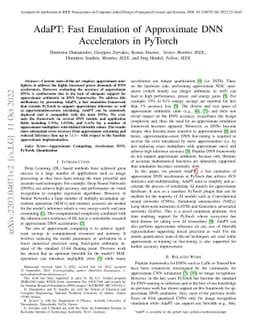 AdaPT: Fast Emulation of Approximate DNN Accelerators in PyTorch