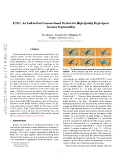 E2EC: An End-to-End Contour-based Method for High-Quality High-Speed
  Instance Segmentation