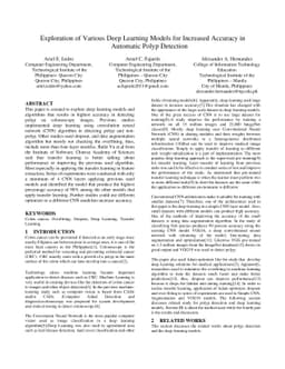 Exploration of Various Deep Learning Models for Increased Accuracy in
  Automatic Polyp Detection